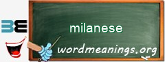 WordMeaning blackboard for milanese